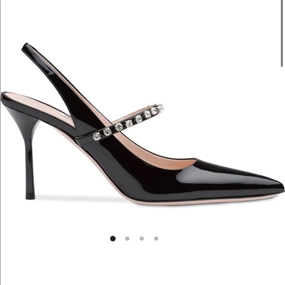 Brand new Miu Miu patent leather slingback 85mm heels - Picture 2 of 10
